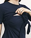 Boob Suki Maternity and Nursing Summer Dress with Knot, Blue Midnight - Organic cotton Dresses_