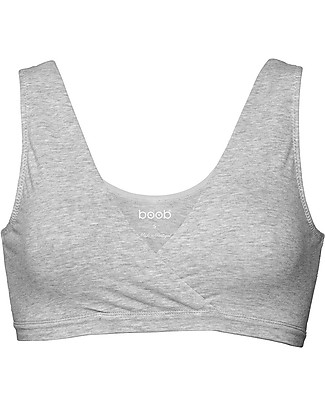 Boob The Go-To Support Briefs - Grey Melange ideal as a sleep bra Nursing Bras