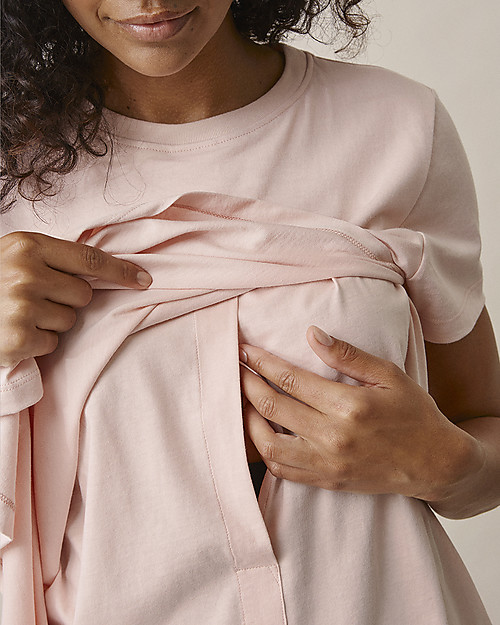 Boob The-shirt Nursing and Breastfeeding Top with Side Opening - Light Pink - 100% organic cotton T-shirts