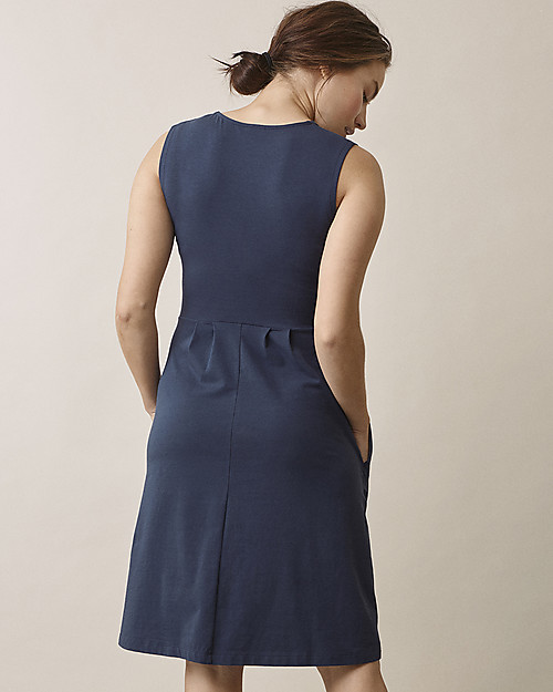 Boob Tilda Sleeveless Maternity and Nursing Summer Dress - Thunder Blue - Organic cotton Dresses_