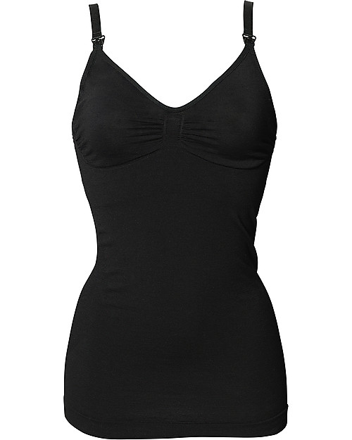 Boob Wool Nursing Singlet - Black (warm, stylish and practical) Vests