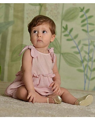 Botanica Boo Sleeveless One Piece, Pink - 100% organic cotton Dungarees
