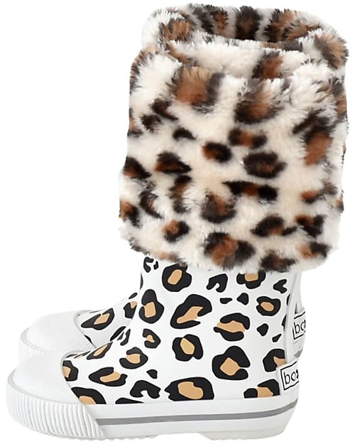 Boxbo Rain Boots - Léon Flocon - Animalier - With Removable Fur! Wellies