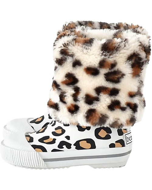Boxbo Rain Boots - Léon Flocon - Animalier - With Removable Fur! Wellies