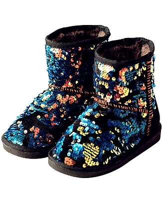 Boxbo Winter Boots - Starry Sky - With Multicolor Sequins - Warm and Super Chic Shoes