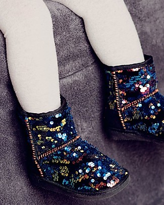 Boxbo Winter Boots - Starry Sky - With Multicolor Sequins - Warm and Super Chic Shoes