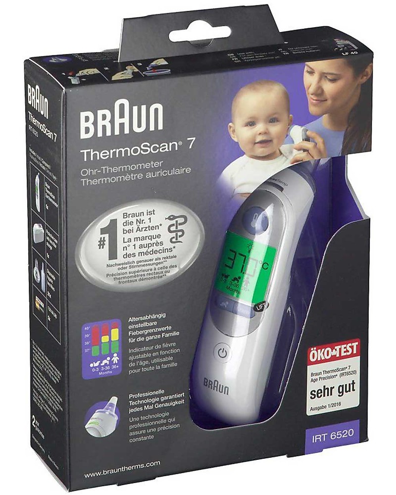 Braun Thermoscan 7 6520 Ear Thermometer White Brand New Open Box