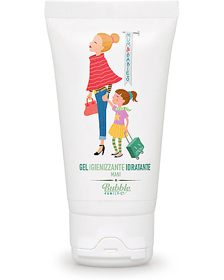 Bubble&Co Hand Sanitiser and Moisturiser, Mums and Babies, 50 ml - Ideal for delicate skin! Body Lotions And Oils