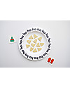 Buddy and Bear Plastic Plate, Hoppy Bunny, Black - 23 cm diameter, BPA free! Bowls & Plates