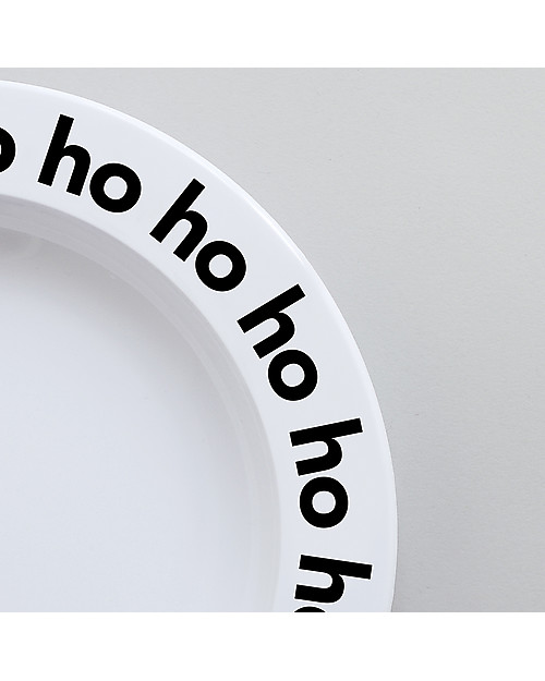 Buddy and Bear Plastic Plate, Hoppy Bunny, Black - 23 cm diameter, BPA free! Bowls & Plates