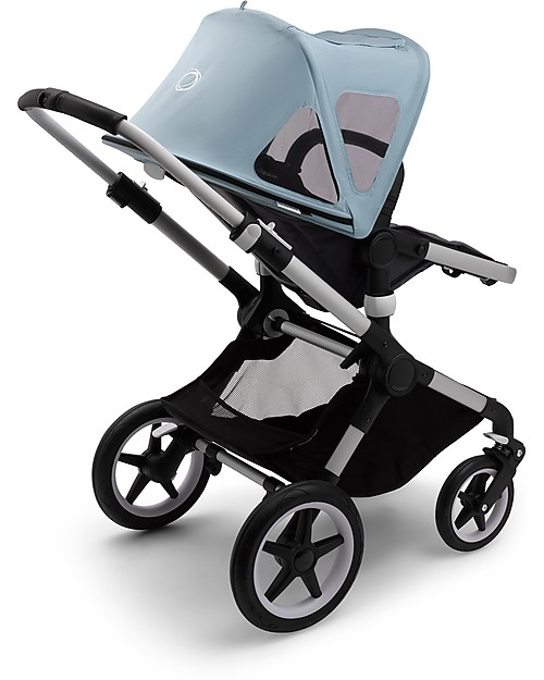 Bugaboo Breezy Sun Canopy for Bugaboo Fox 2/ Fox 3 and Cameleon 3 Strollers - Vapor Blue Cover and Frame