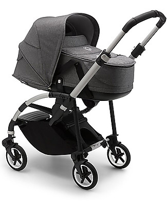 Bugaboo Bugaboo Bee 6 Complete - Grigio Melange Stroller + Bassinet - Aluminium Frame Travel Systems