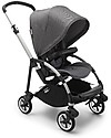 Bugaboo Bugaboo Bee 6 Pushchair From Birth to 4 Years - Aluminium/Grey Mélange -  Top manoeuvrability Lights Strollers