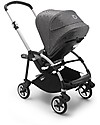 Bugaboo Bugaboo Bee 6 Pushchair From Birth to 4 Years - Aluminium/Grey Mélange -  Top manoeuvrability Lights Strollers