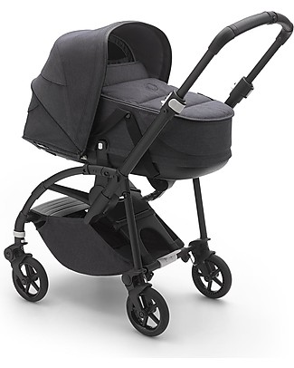 Bugaboo Bugaboo Bee 6 - Stroller + Bassinet Mineral Black - Black Frame Travel Systems