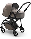 Bugaboo Bugaboo Bee 6 - Stroller + Bassinet Mineral Taupe - Black Frame Trio and Duo Strollers