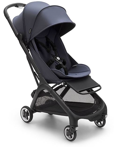 Bugaboo Bugaboo Butterfly Lightweight Stroller - Black/Blue - Ultra-Compact 1 Second Folding System Lights Strollers