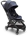 Bugaboo Bugaboo Butterfly Lightweight Stroller - Black/Blue - Ultra-Compact 1 Second Folding System Lights Strollers