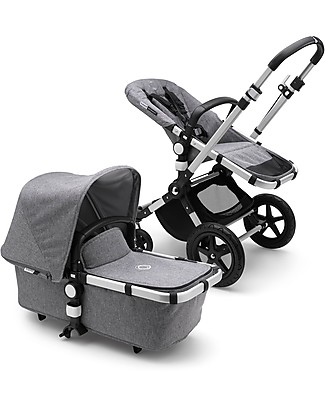 Bugaboo Bugaboo Cameleon 3 Plus Pushchair - Aluminium Frame + Grey Melange Textiles - Super versatile Pushchairs