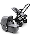 Bugaboo Bugaboo Cameleon 3 Plus Pushchair - Black Frame + Grey Melange Textiles - Super versatile Trio and Duo Strollers