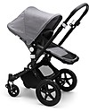 Bugaboo Bugaboo Cameleon 3 Plus Pushchair - Black Frame + Grey Melange Textiles - Super versatile Trio and Duo Strollers