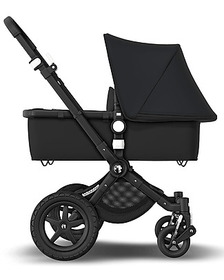 Bugaboo Bugaboo Cameleon 3 Plus Pushchair with Seat and Carrycot - Black Canopy + Vapor blue Sleeping Bag + Black Changing Bag and Drink Holder Pushchairs