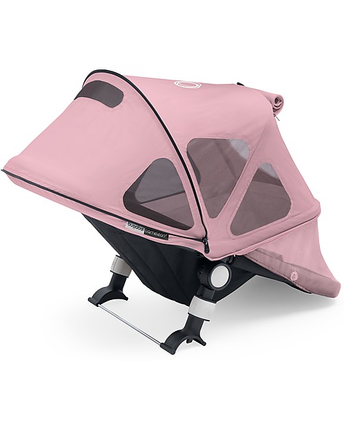 Bugaboo Bugaboo Donkey 3 Breezy Sun Canopy - Soft Pink Cover and Frame