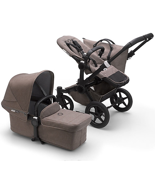 Bugaboo Bugaboo Donkey 3 Duo Black Taupe Converts in mono in 3 clicks unisex bambini