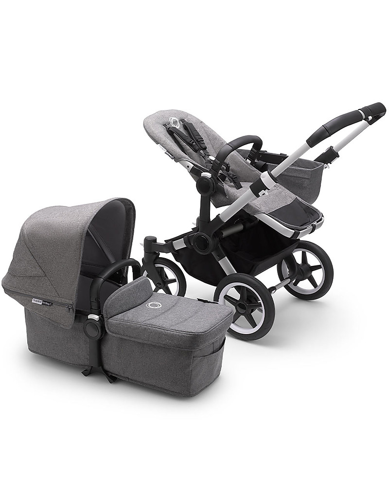 bugaboo donkey twin grey