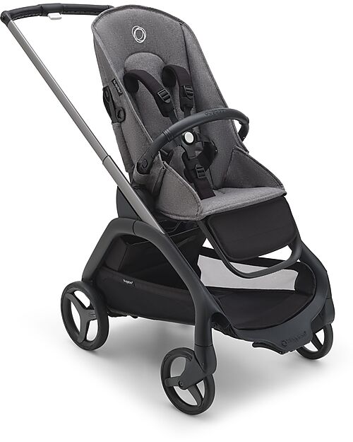 Bugaboo Bugaboo Dragonfly Complete - Seat Frame & Canopy - Graphite Grey Melange - Ultra-compact from birth to 15kg Pushchairs