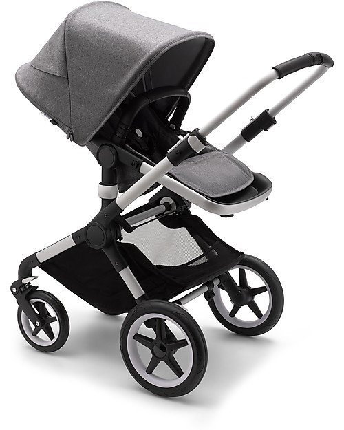 Bugaboo Bugaboo Fox 2 All-terrain Seat and Bassinet Complete Stroller - Aluminium Frame+ Grey Mélange Textiles+Grey Mélange Canopy Pushchairs