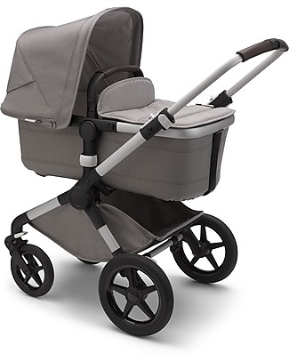 Bugaboo Bugaboo Fox 2 All-terrain Seat and Bassinet Complete Stroller - Aluminium Frame+ Light Grey Textiles+Light Grey Canopy Pushchairs