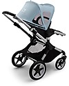 Bugaboo Bugaboo Fox 2 All-terrain Seat and Bassinet Complete Stroller - Black Frame+ Black Textiles+Vapor Blue Canopy Pushchairs