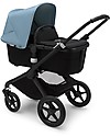 Bugaboo Bugaboo Fox 2 All-terrain Seat and Bassinet Complete Stroller - Black Frame+ Black Textiles+Vapor Blue Canopy Pushchairs