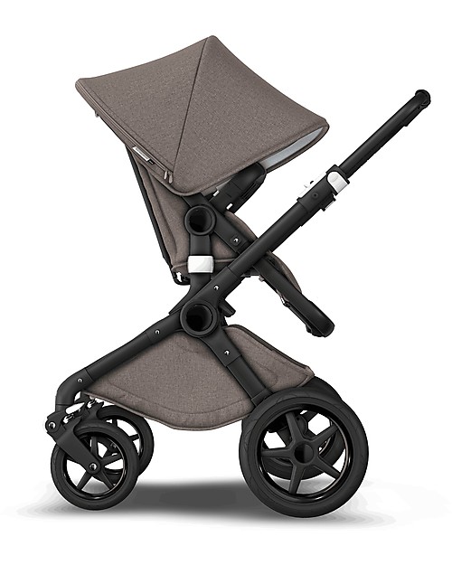 Bugaboo Bugaboo Fox 2 All-terrain Seat and Bassinet Complete Stroller - Black Frame+ Mineral Taupe Textiles+Mineral Taupe Canopy Pushchairs