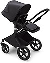 Bugaboo Bugaboo Fox 2 All-terrain Seat and Bassinet Complete Stroller - Black Frame+ Washed Black Textiles+Washed Black Canopy Pushchairs