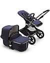 Bugaboo Bugaboo Fox 3 Classic Complete - Pram and Pushchair - Graphite Frame + Dark Navy Cover and Canopy Trio and Duo Strollers