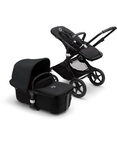 Bugaboo Bugaboo Fox 3 Complete - Pram and Stroller - Black Frame+  Midnight Black Textiles and Canopy Trio and Duo Strollers