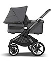 Bugaboo Bugaboo Fox 3 Complete - Pram and Stroller - Graphite Frame+  Grey Melange Textiles and Canopy Trio and Duo Strollers
