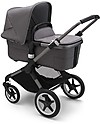 Bugaboo Bugaboo Fox 3 Complete - Pram and Stroller - Graphite Frame+  Grey Melange Textiles and Canopy Trio and Duo Strollers