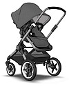 Bugaboo Bugaboo Fox 3 Complete - Pram and Stroller - Graphite Frame+  Grey Melange Textiles and Canopy Trio and Duo Strollers