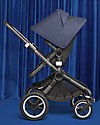 Bugaboo Bugaboo Fox 3 Complete - Pram and Stroller - Graphite Frame+  Stormy Blue Textiles and Canopy Trio and Duo Strollers