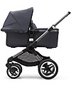 Bugaboo Bugaboo Fox 3 Complete - Pram and Stroller - Graphite Frame+  Stormy Blue Textiles and Canopy Trio and Duo Strollers