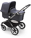 Bugaboo Bugaboo Fox 3 Complete - Pram and Stroller - Graphite Frame+  Stormy Blue Textiles and Canopy Trio and Duo Strollers