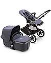 Bugaboo Bugaboo Fox 3 Complete - Pram and Stroller - Graphite Frame+  Stormy Blue Textiles and Canopy Trio and Duo Strollers