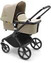 Bugaboo Fox Cub Complete Set - Black Desert Beige - from Birth to 22kg! Trio and Duo Strollers