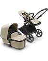 Bugaboo Fox Cub Complete Set - Black Desert Beige - from Birth to 22kg! Trio and Duo Strollers