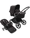 Bugaboo Fox Cub Complete Set - Black Midnight Black - from Birth to 22kg! Trio and Duo Strollers