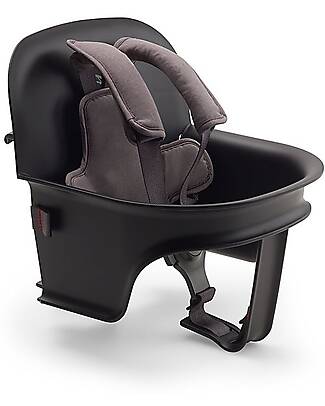 Bugaboo Giraffe Evolutionary Chair + Baby Set per Base Giraffe + Tray for Baby Set Giraffe - Black - FSC Beech Wood and Sustainable Bio Plastic High Chairs