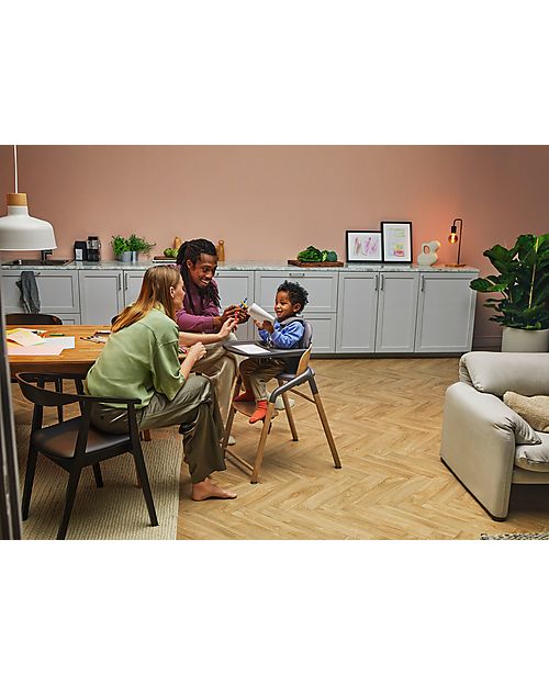 Bugaboo Giraffe Evolutionary Chair - Gray - FSC Beech Wood and Sustainable Bio Plastic High Chairs